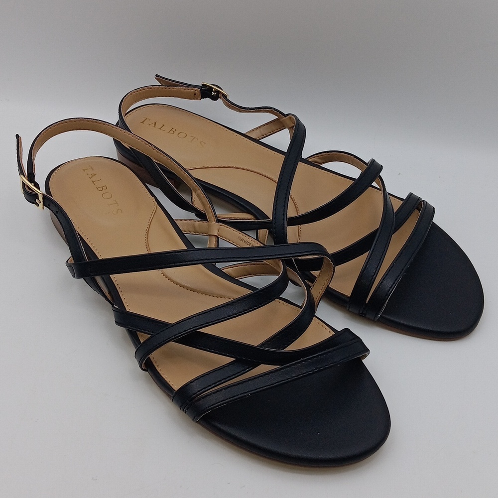 TALBOTS ELEGANT BLACK STRAPPY SANDALS